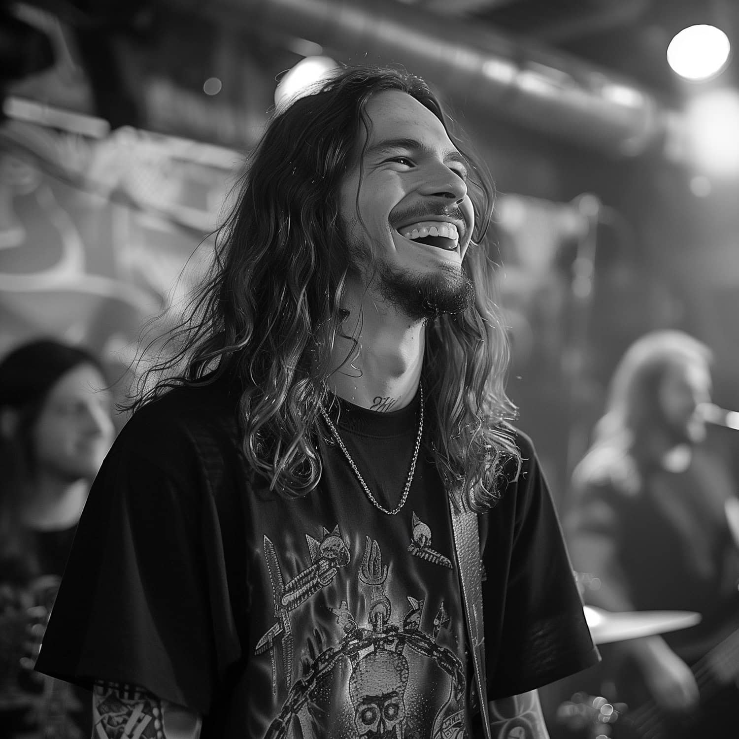 Metalhead mit einem T-Shirt